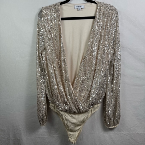 GILLI Sequin Bodysuit Women’s Size L - Picture 1 of 6
